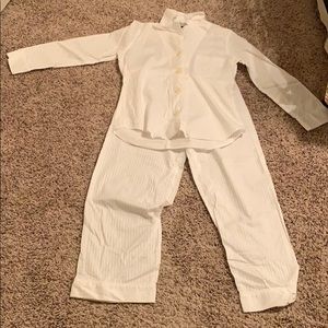 Ralph Lauren Button Up White Pajamas